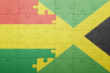 Jamaika ve Bolivya Ulusal bayrak ile bulmaca