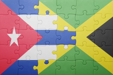 Jamaika ve Küba ulusal bayrak ile bulmaca
