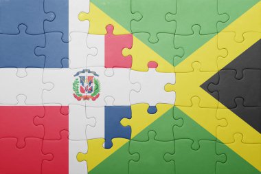 Jamaika ve Dominik Cumhuriyeti ulusal bayrak ile bulmaca