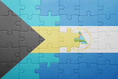 Nikaragua ve Bahamalar bayrağı ile bulmaca