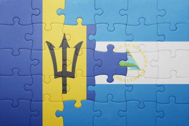 Nikaragua ve barbados bayrağı ile bulmaca