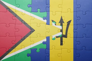 barbados ve guyana ulusal bayrak ile bulmaca