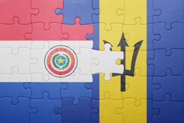 barbados ve paraguay ulusal bayrak ile bulmaca