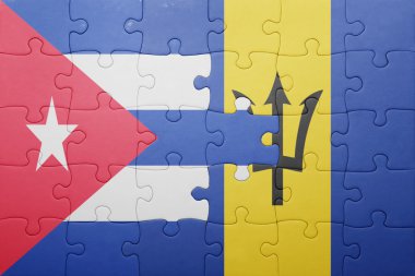 barbados ve Küba ulusal bayrak ile bulmaca