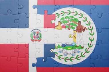 belize ve Dominik Cumhuriyeti ulusal bayrak ile bulmaca