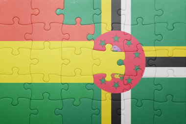 Dominika ve Bolivya Ulusal bayrak ile bulmaca