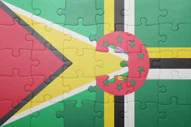 Dominika ve guyana ulusal bayrak ile bulmaca