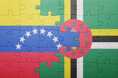 Dominika ve venezuela ulusal bayrak ile bulmaca