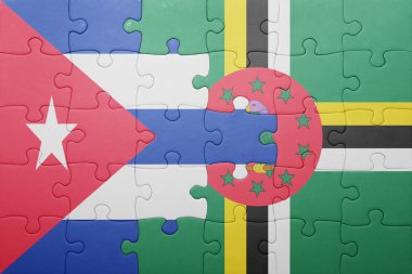 Dominika ve Küba ulusal bayrak ile bulmaca