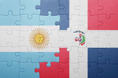 Dominik Cumhuriyeti ve Arjantin ulusal bayrak ile bulmaca