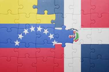 Dominik Cumhuriyeti ve venezuela ulusal bayrak ile bulmaca