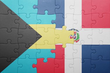 Dominik Cumhuriyeti ve Bahamalar bayrağı ile bulmaca