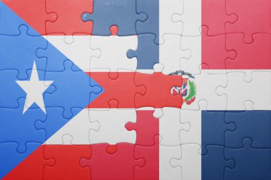 Dominik Cumhuriyeti ve Porto Riko ulusal bayrak ile bulmaca