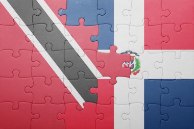 trinidad ve tobago ve Dominik Cumhuriyeti ulusal bayrak ile bulmaca