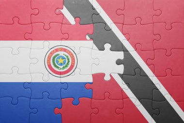 trinidad ve tobago ve paraguay ulusal bayrak ile bulmaca