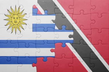 trinidad ve tobago ve uruguay ulusal bayrak ile bulmaca