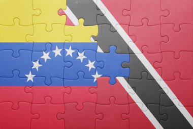 trinidad ve tobago ve venezuela ulusal bayrak ile bulmaca