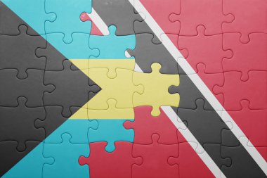 trinidad ve tobago ve Bahamalar bayrağı ile bulmaca