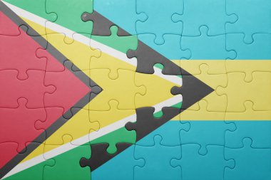 Bahamalar ve guyana ulusal bayrak ile bulmaca