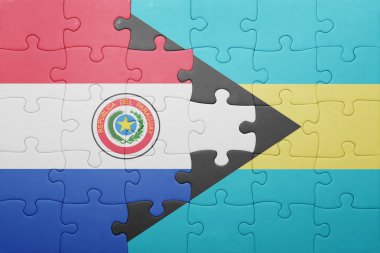 Bahamalar ve paraguay ulusal bayrak ile bulmaca