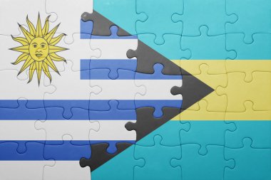 Bahamalar ve uruguay ulusal bayrak ile bulmaca