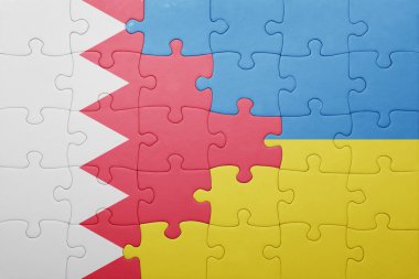 Bahreyn ve Ukrayna ulusal bayrak ile bulmaca