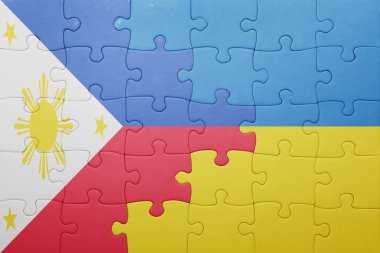 Ukrayna ve Türkiye ulusal bayrak ile bulmaca