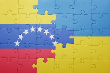 Ukrayna ve venezuela ulusal bayrak ile bulmaca