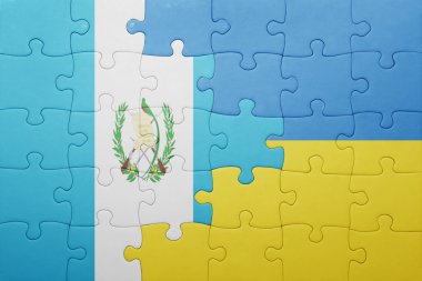 Ukrayna ve guatemala ulusal bayrak ile bulmaca