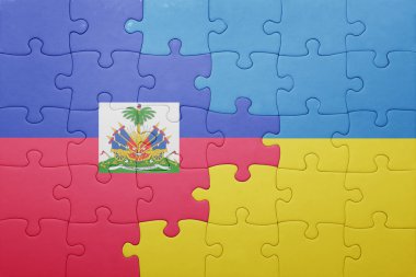 Ukrayna ve haiti ulusal bayrak ile bulmaca