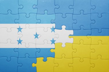 Ukrayna ve honduras ulusal bayrak ile bulmaca