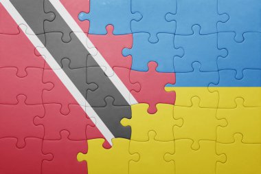trinidad ve tobago ve Ukrayna ulusal bayrak ile bulmaca