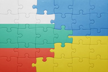Ukrayna ve Bulgaristan Ulusal bayrak ile bulmaca