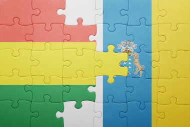 Kanarya Adaları ve Bolivya Ulusal bayrak ile bulmaca