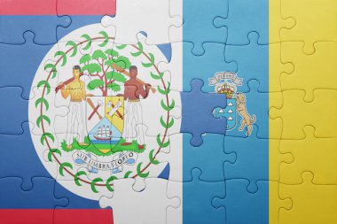 Kanarya Adaları ve belize bayrağı ile bulmaca