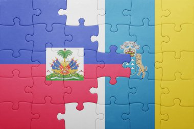 Kanarya Adaları ve haiti ulusal bayrak ile bulmaca