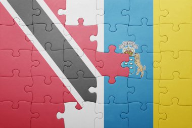 trinidad ve tobago ve Kanarya Adaları ulusal bayrak ile bulmaca