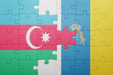 Kanarya Adaları ve Azerbaycan ulusal bayrak ile bulmaca