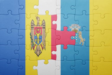 Kanarya Adaları ve moldova ulusal bayrak ile bulmaca
