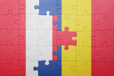 peru ve Romanya ulusal bayrak ile bulmaca 