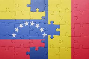 venezuela ve Romanya ulusal bayrak ile bulmaca 