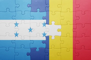 honduras ve Romanya ulusal bayrak ile bulmaca 
