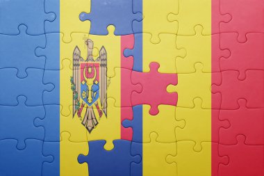 moldova ve Romanya ulusal bayrak ile bulmaca 