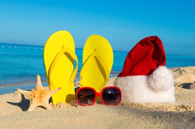 The concept of celebrating the New Year and Christmas holidays at sea