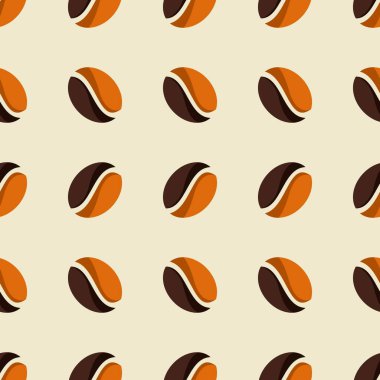 Kahve çekirdekleri soyut ve pürüzsüz. Arka plandaki kahve çekirdekleri pürüzsüz. Paketleme için kusursuz kahve çekirdeği deseni