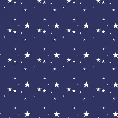 Trendy vector seamless pattern with doodle stars