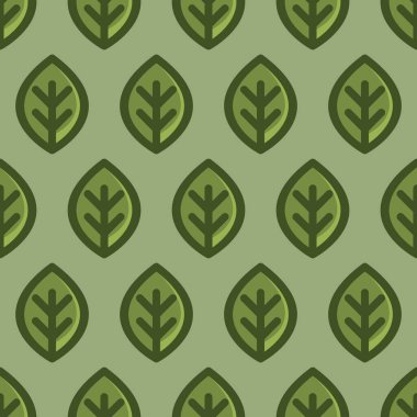 Kusursuz Yapraksız Desen Tasarımı. Yeşil Yapraklar Arkaplanı