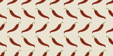 Kusursuz kırmızı biber desenli tasarım. Kırmızı biber duvar kağıdı vektörü