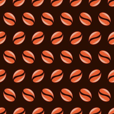 Kahve çekirdekleri kusursuz desenli vektör tasarımı