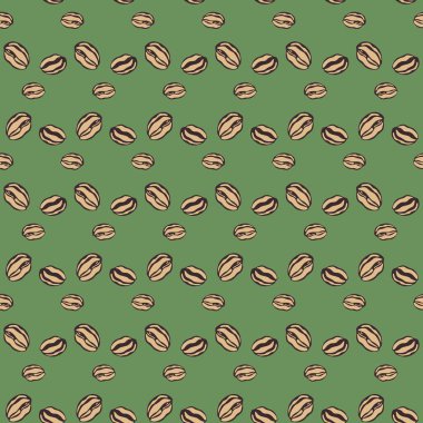 Kahve çekirdekleri kusursuz desenli Vektör illüstrasyonu